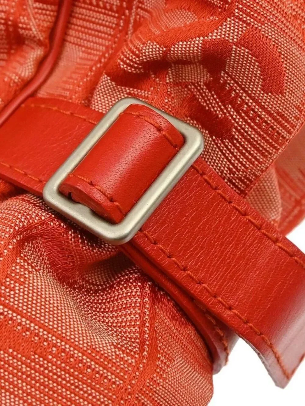 Chanel Red Jacquard Nylon Travel Line Tote Handbag 188853